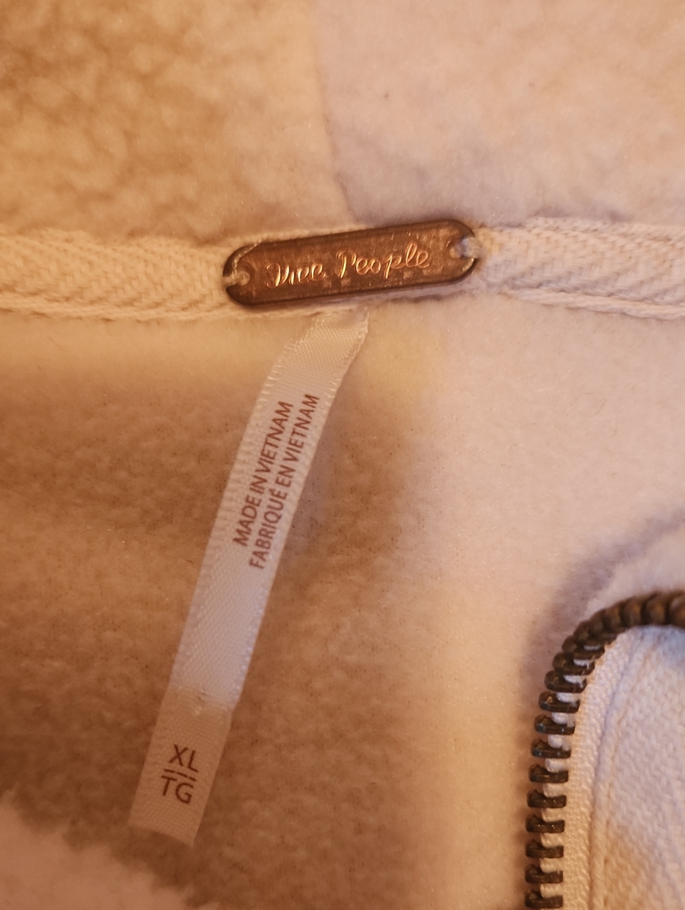 Free People Cozy Crop Half-Zip Sherpa Pullover XL - Picture 6 of 10